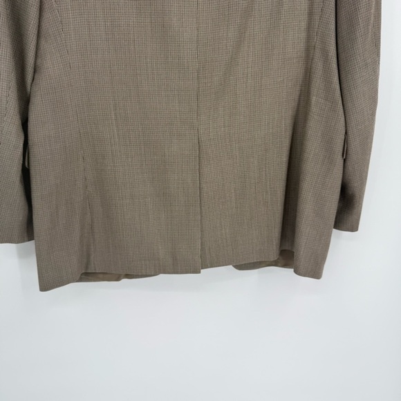 Lauren Ralph Lauren Sport Coat size 42L Jacket Blazer 2 Button tan micro-plaid - Picture 11 of 13